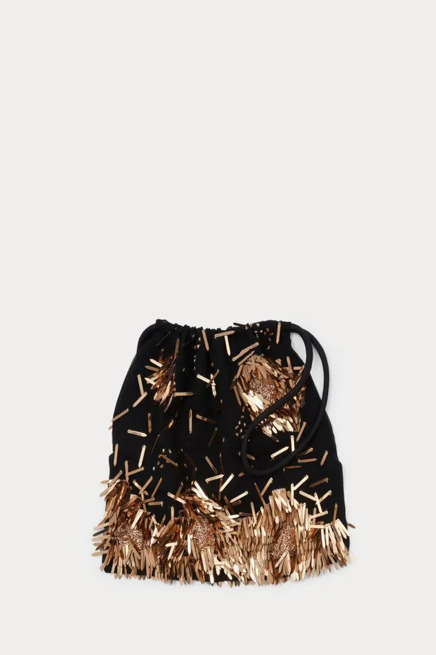 Rachel Comey Clutches Handbags Crossbody Women Hibiscus Fringe Bag Black