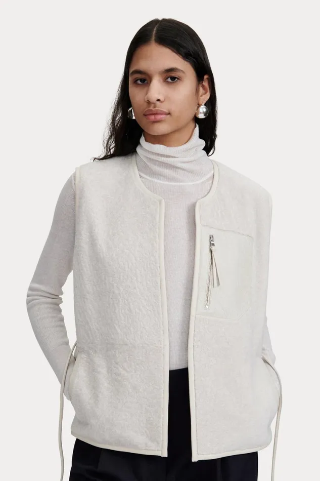Rachel Comey Jackets Outerwear Women Oliver Vest Ivory Rachel Comey Jackets Outerwear Women Oliver Vest Ivory