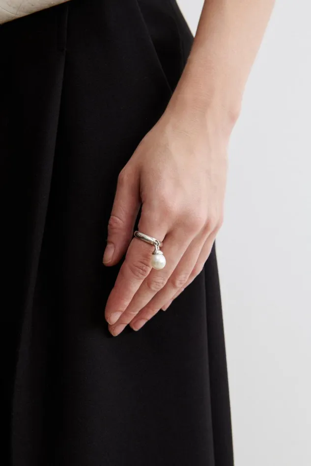 Rachel Comey Jewelry Women Quarry Fret RingB Silverpearl Rachel Comey Jewelry Women Quarry Fret RingB Silverpearl