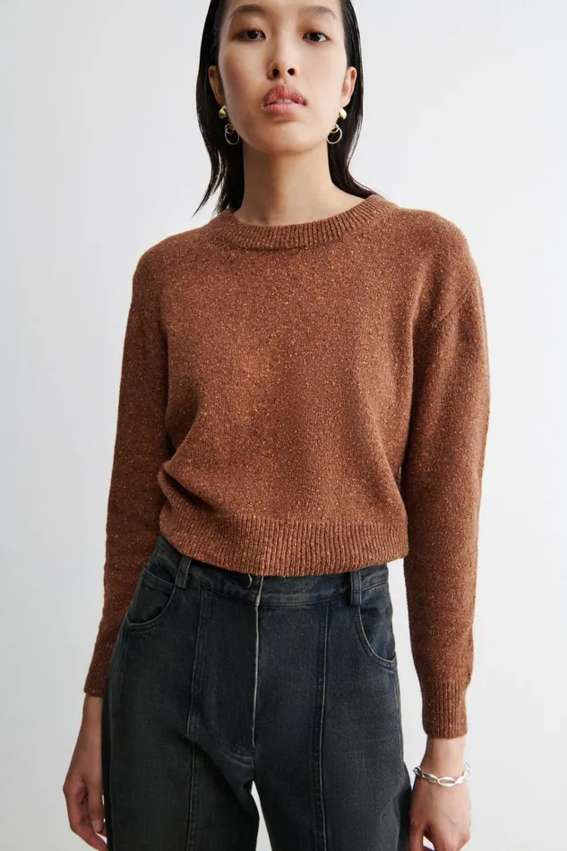 Rachel Comey Knits Women Kiera Crew Neck Brown Rachel Comey Knits Women Kiera Crew Neck Brown