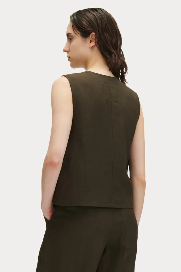 Rachel Comey Tops Women Davi Vest Charcoal Rachel Comey Tops Women Davi Vest Charcoal