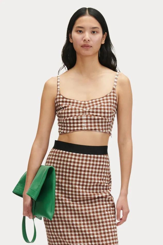 Rachel Comey Tops Women Labora Top Brown Check