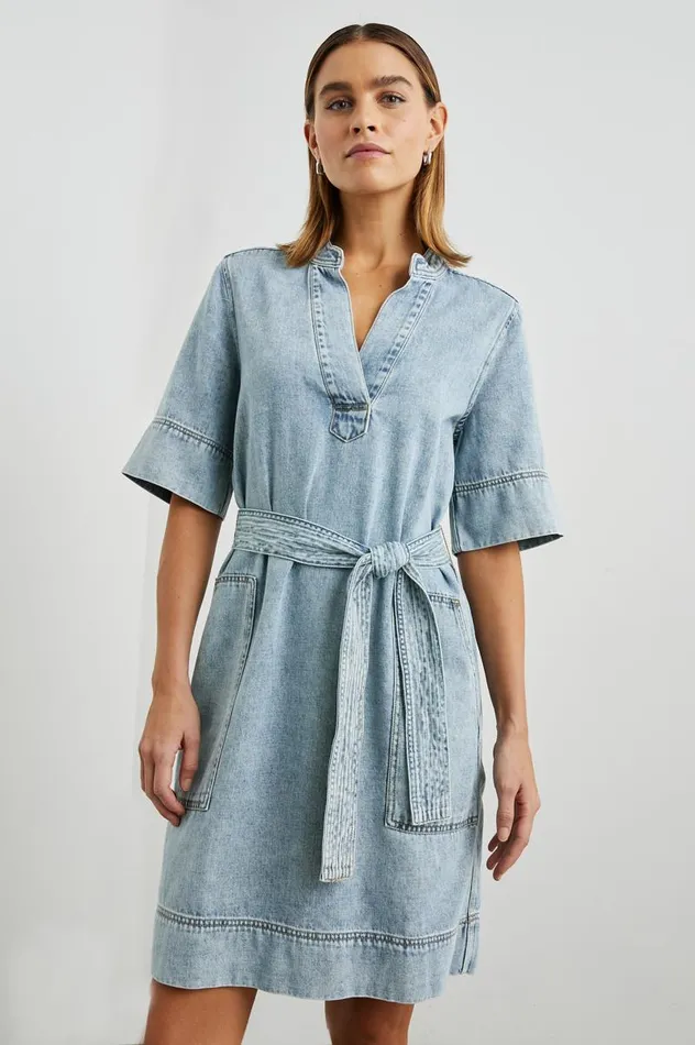 Rails Denim Women CHANCEY DRESS Faded Indigo