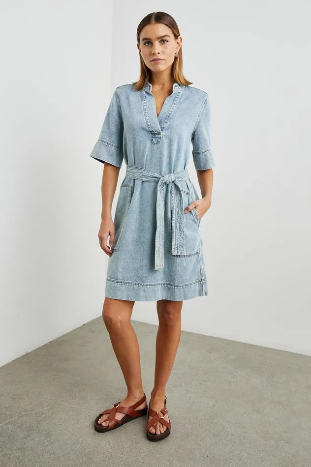 Rails Denim Women CHANCEY DRESS Faded Indigo