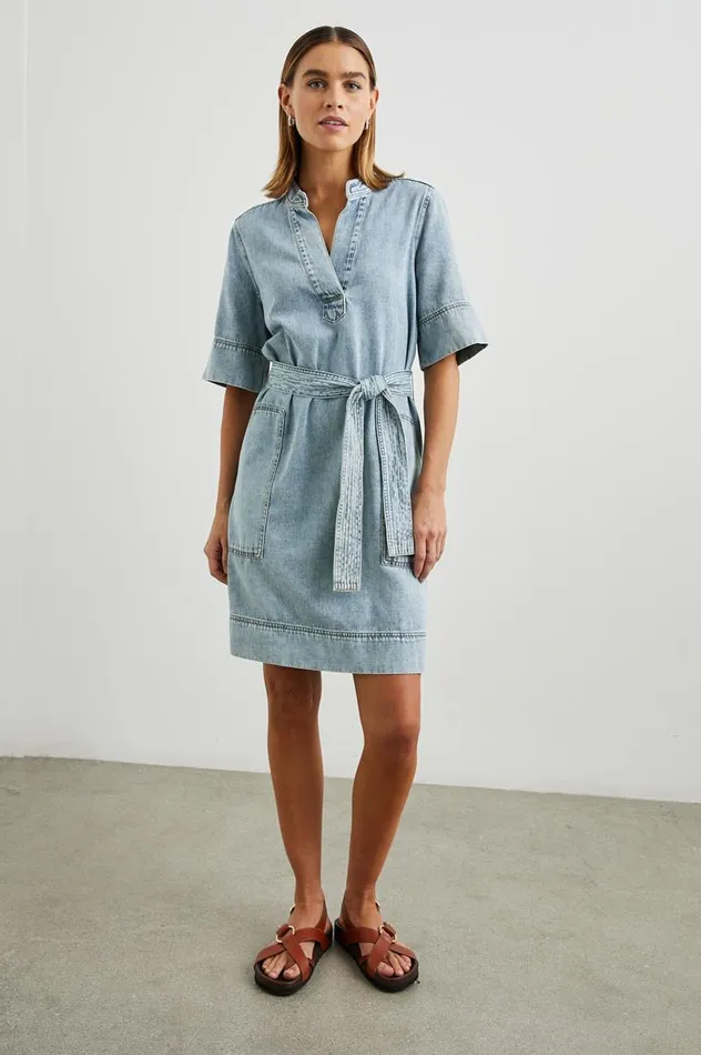 Rails Denim Women CHANCEY DRESS Faded Indigo