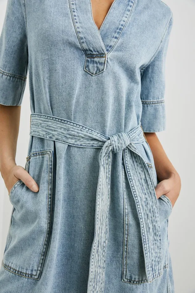 Rails Denim Women CHANCEY DRESS Faded Indigo