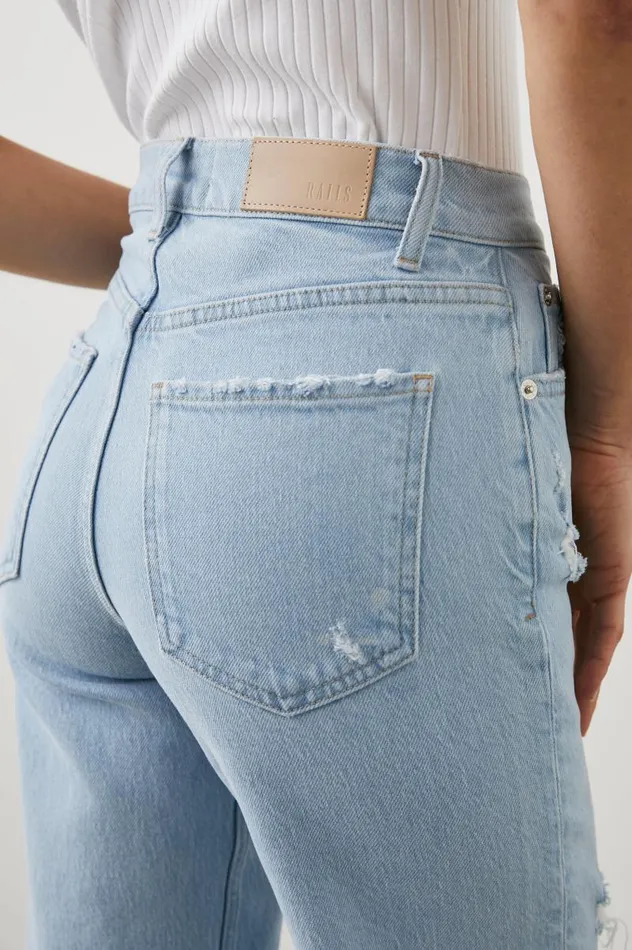 Rails Denim Women GETTY CROP WIDE LEG Oceanview Distress