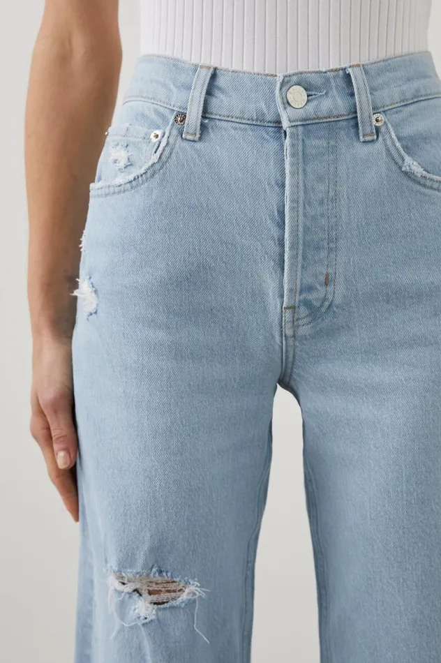 Rails Denim Women GETTY CROP WIDE LEG Oceanview Distress