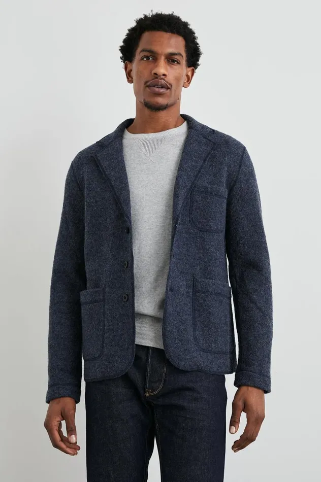 Rails Jackets and Coats Men PIERRE BLAZER Blue Melange