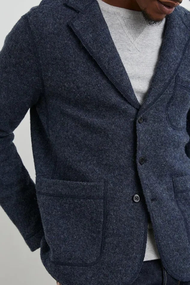 Rails Jackets and Coats Men PIERRE BLAZER Blue Melange