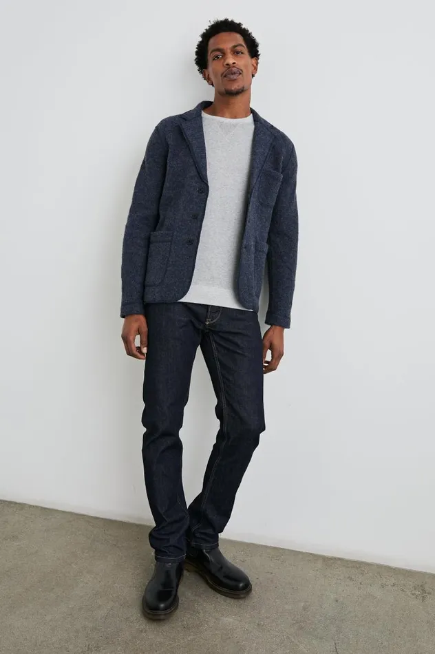 Rails Jackets and Coats Men PIERRE BLAZER Blue Melange