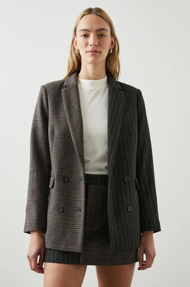 Rails Jackets and Coats Women CODY BLAZER Pinstripe Plaid Mix
