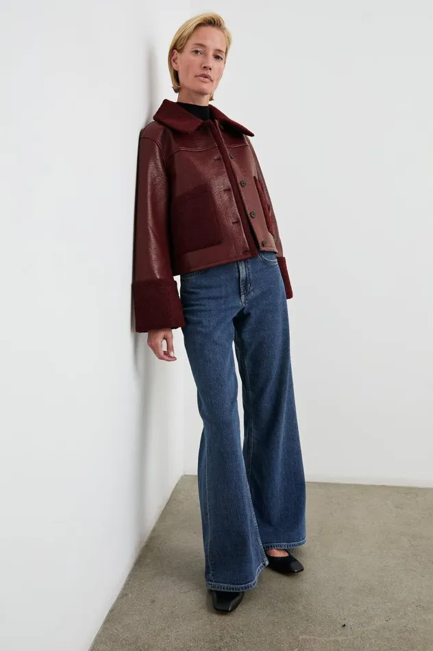 Rails Jackets and Coats Women DRIA JACKET Maroon Shearling