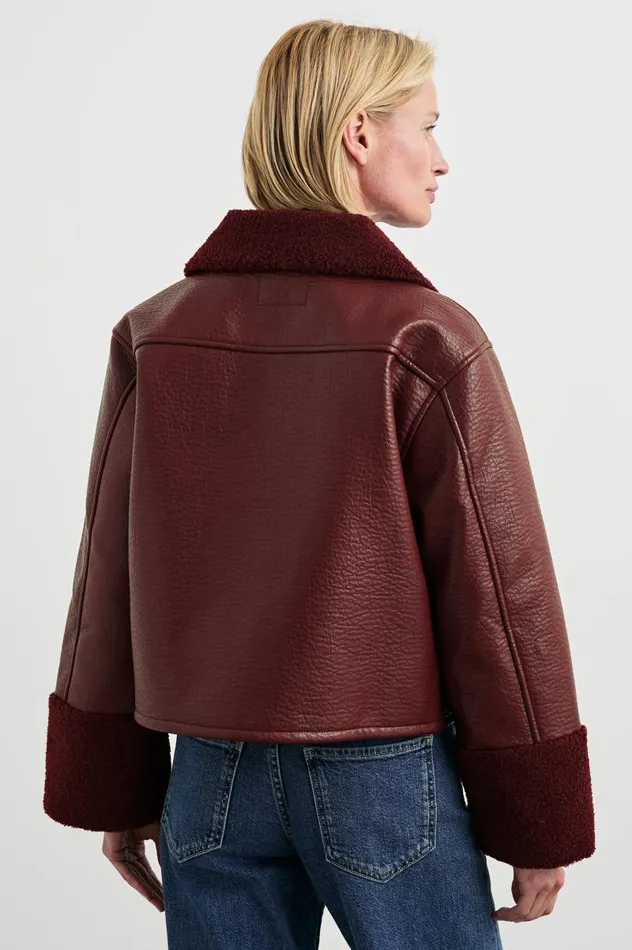 Rails Jackets and Coats Women DRIA JACKET Maroon Shearling