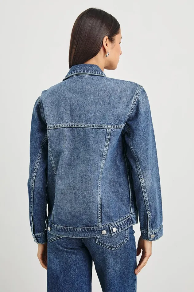 Rails Jackets and Coats Women GROVE BOYFRIEND TRUCKER JACKET Indigo Haze
