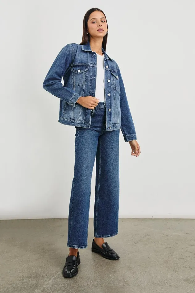 Rails Jackets and Coats Women GROVE BOYFRIEND TRUCKER JACKET Indigo Haze