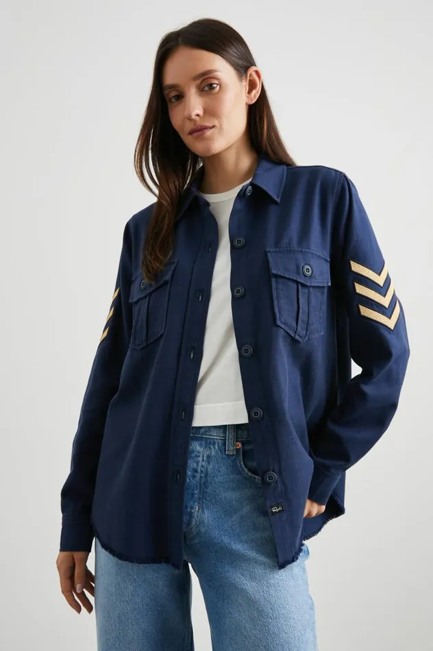 Rails Jackets and Coats Women LOREN SHIRT JACKET Navy