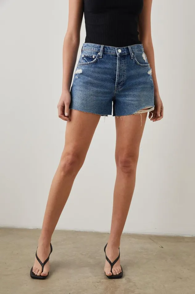 Rails Pants and Shorts Women ZUMA SHORT Vintage Sapphire Distress