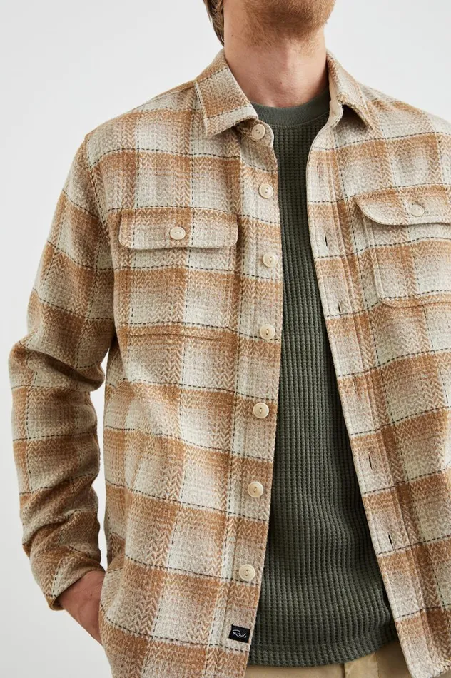 Rails Shirts Men BERKSHIRE SHIRT JACKET Sienna Sunset