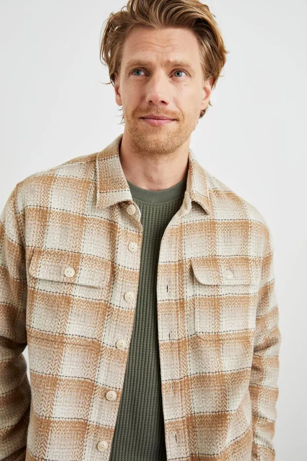 Rails Shirts Men BERKSHIRE SHIRT JACKET Sienna Sunset