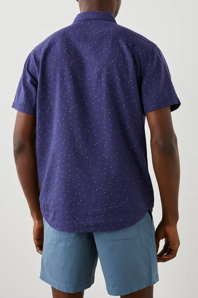 Rails Shirts Men CARSON SHIRT Triangle Geo Retro Navy