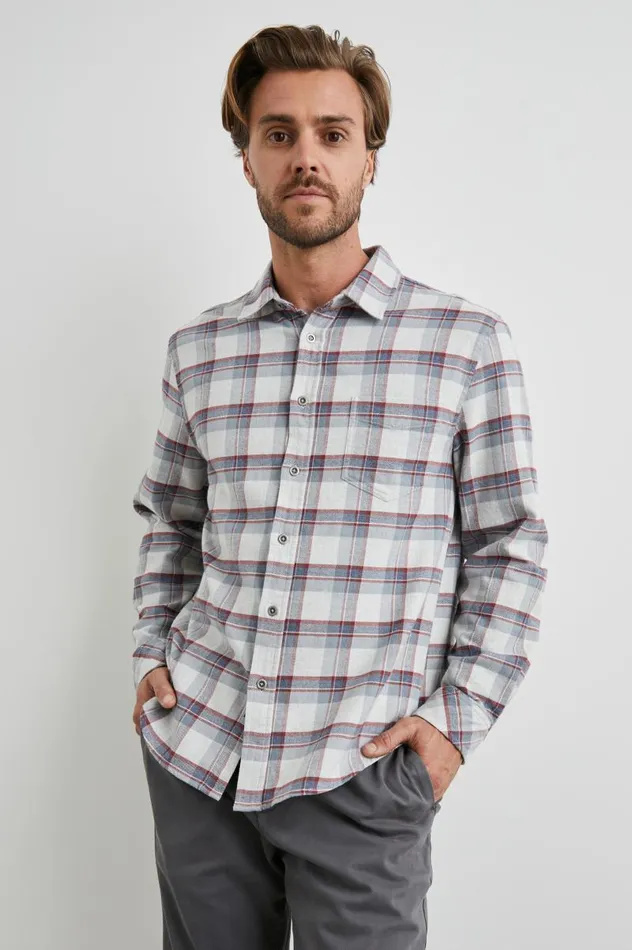 Rails Shirts Men FORREST SHIRT Moab Sky Melange
