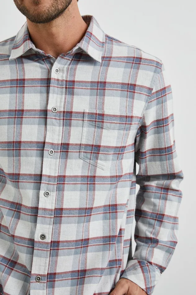 Rails Shirts Men FORREST SHIRT Moab Sky Melange