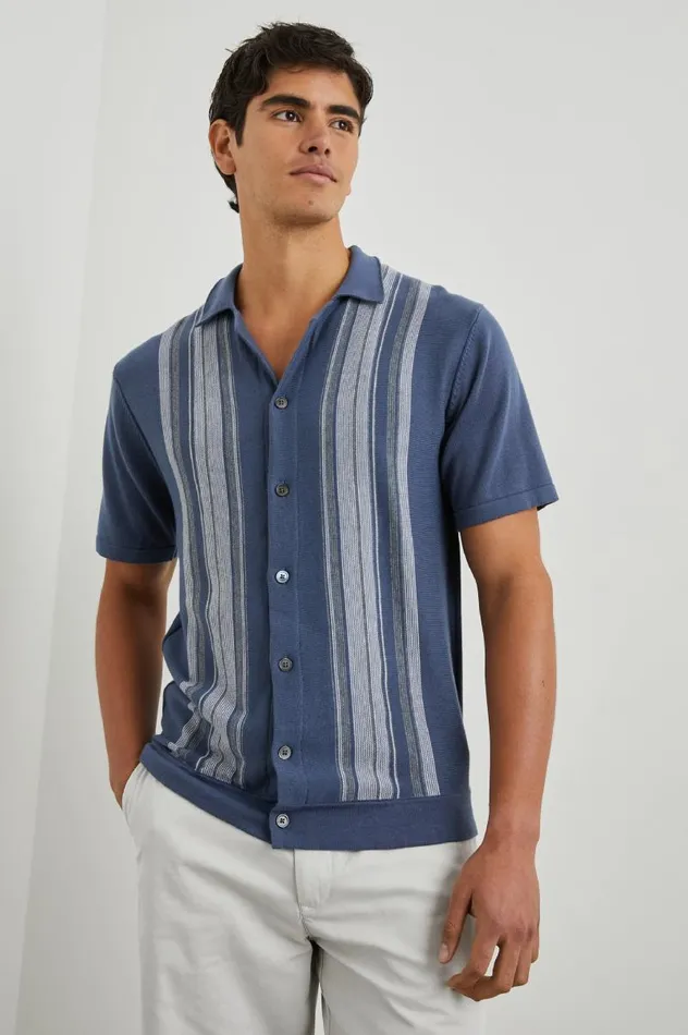 Rails Shirts Men SILAS SHIRT Marrakesh Blue Multi