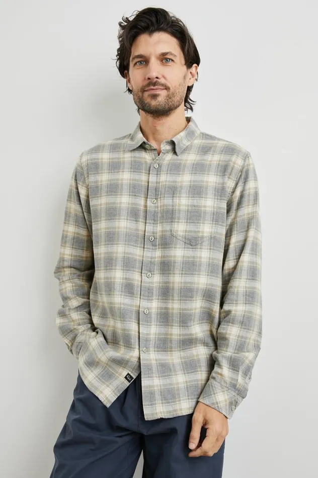 Rails Shirts Men WYATT SHIRT Charcoal Desert Melange