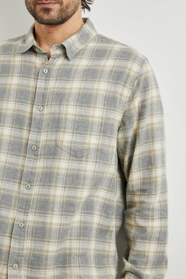 Rails Shirts Men WYATT SHIRT Charcoal Desert Melange
