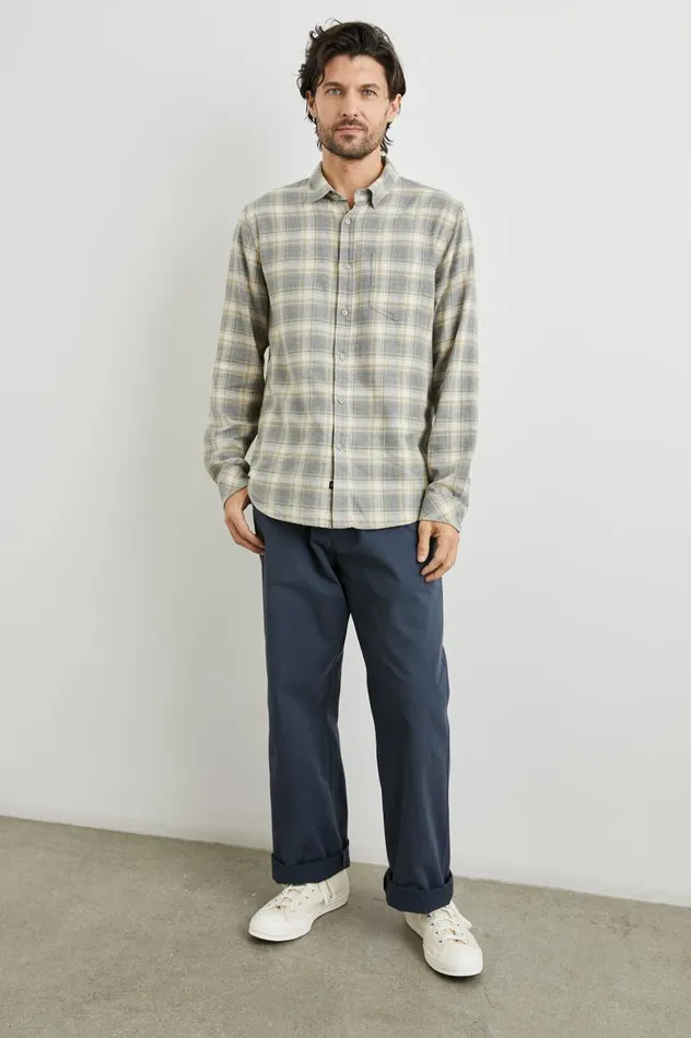 Rails Shirts Men WYATT SHIRT Charcoal Desert Melange