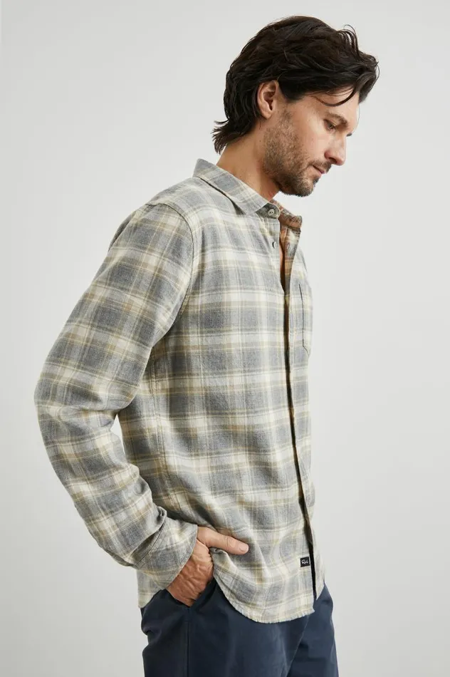 Rails Shirts Men WYATT SHIRT Charcoal Desert Melange
