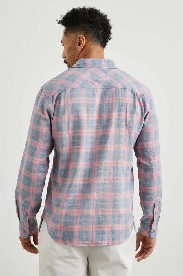 Rails Shirts Men WYATT SHIRT Poppy Denim Melange