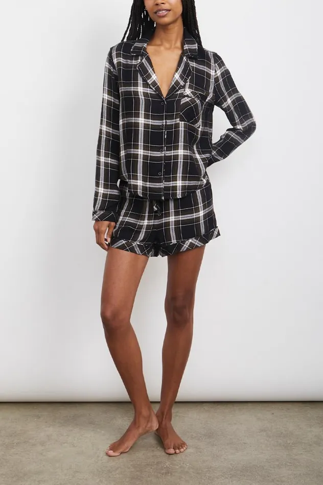 Rails Sleepwear and Lounge Women KELLEN PAJAMA SET White Kalamata Black