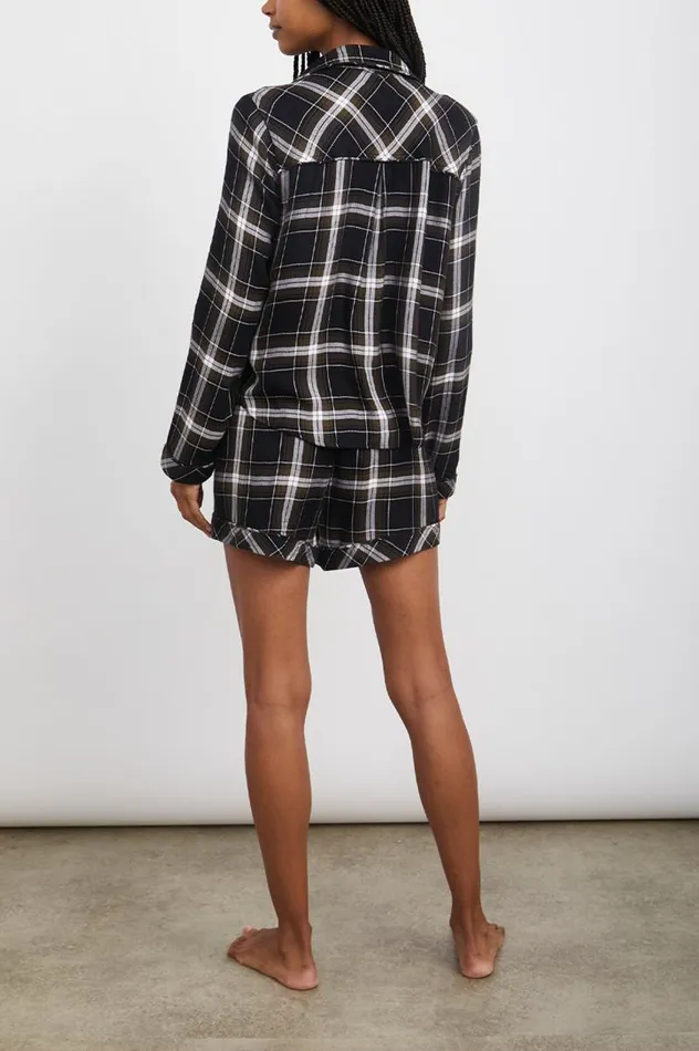 Rails Sleepwear and Lounge Women KELLEN PAJAMA SET White Kalamata Black