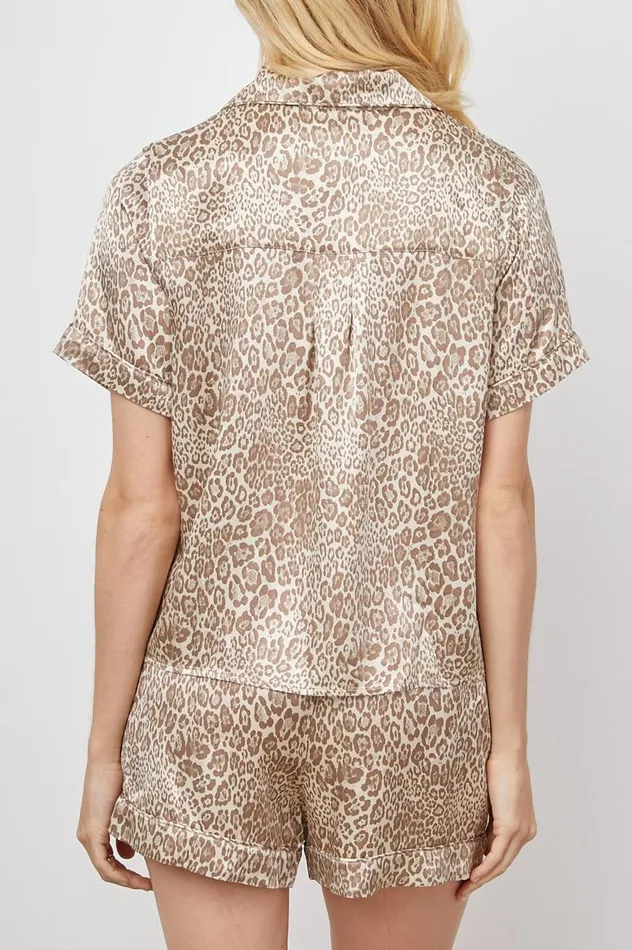 Rails Sleepwear and Lounge Women TOMMI PAJAMA SET Tan Cheetah