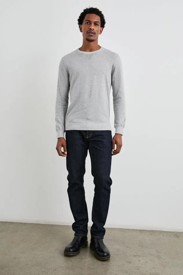 Rails Sweaters Men BURNS SWEATER Grey Heather