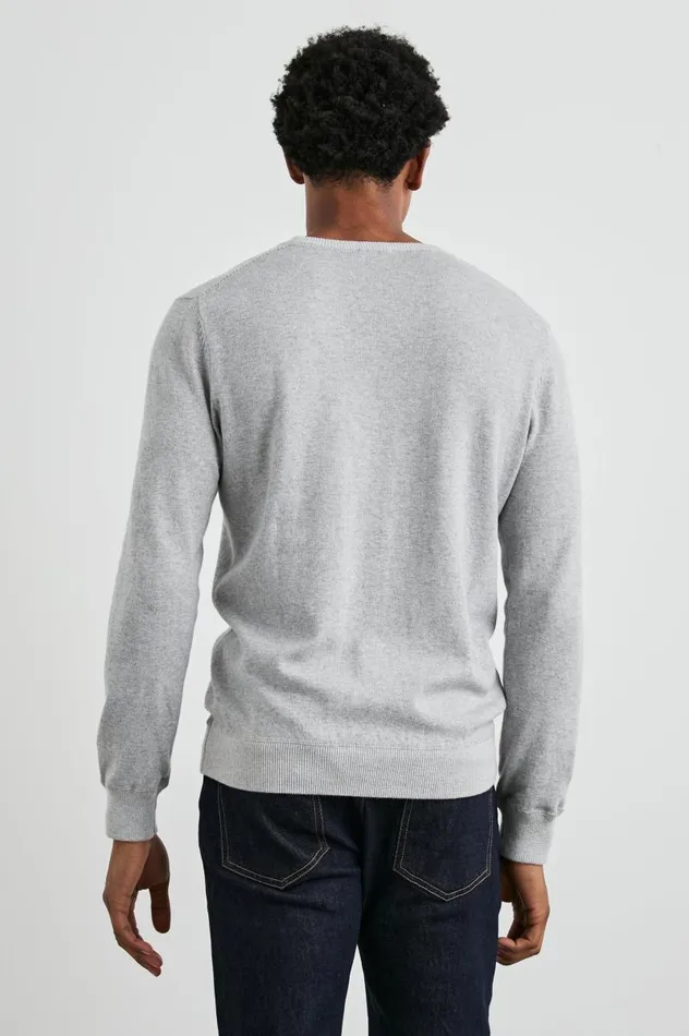 Rails Sweaters Men BURNS SWEATER Grey Heather