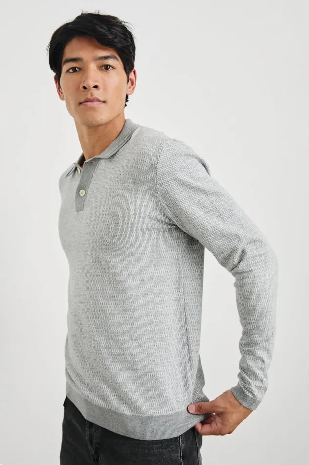 Rails Sweaters Men GREENWICH SWEATER Grey Broquade