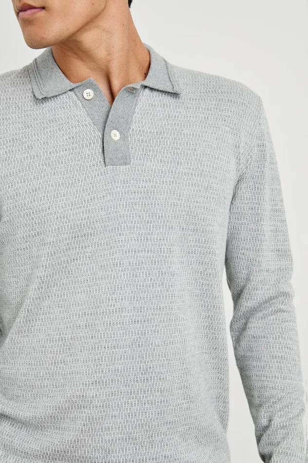 Rails Sweaters Men GREENWICH SWEATER Grey Broquade