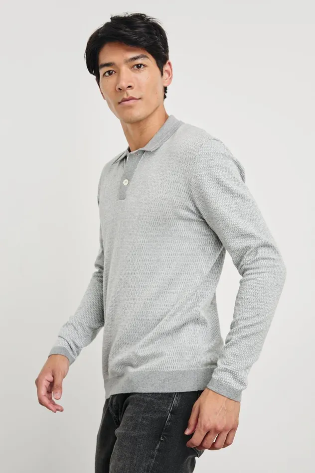 Rails Sweaters Men GREENWICH SWEATER Grey Broquade