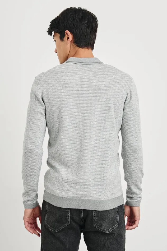 Rails Sweaters Men GREENWICH SWEATER Grey Broquade