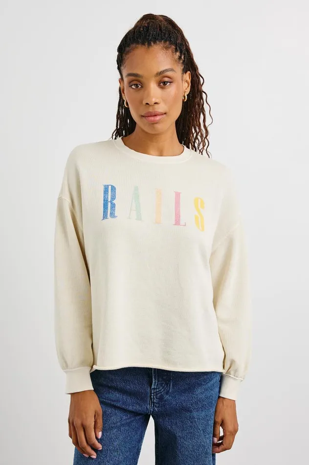 Rails Sweaters Women RAILS SIGNATURE SWEATSHIRT Ivory