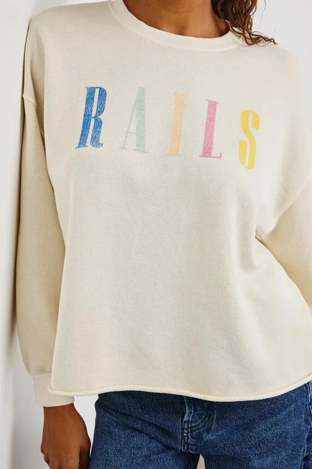 Rails Sweaters Women RAILS SIGNATURE SWEATSHIRT Ivory