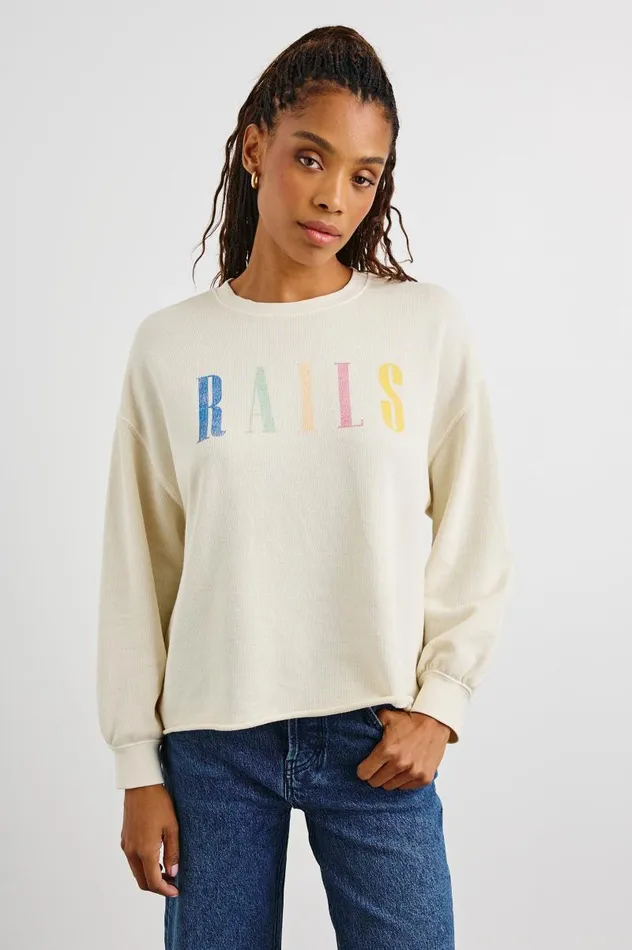 Rails Sweaters Women RAILS SIGNATURE SWEATSHIRT Ivory