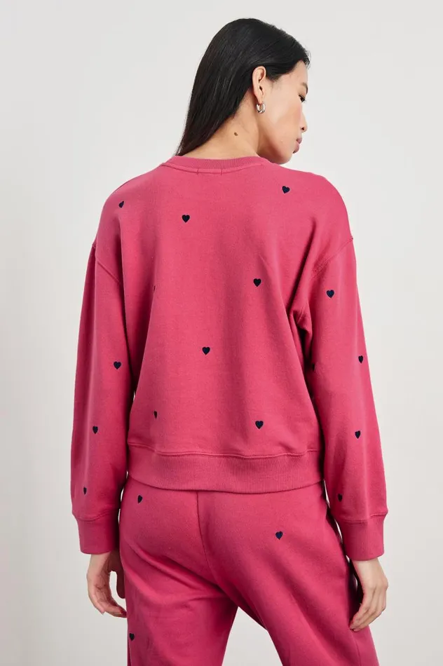 Rails Sweaters Women RAMONA SWEATSHIRT Pink Midnight Hearts