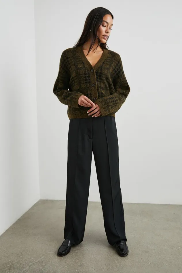 Rails Sweaters Women REESE CARDIGAN Olive Plaid