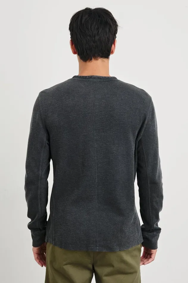 Rails TShirts and Thermals Men SOTO HENLEY Washed Black