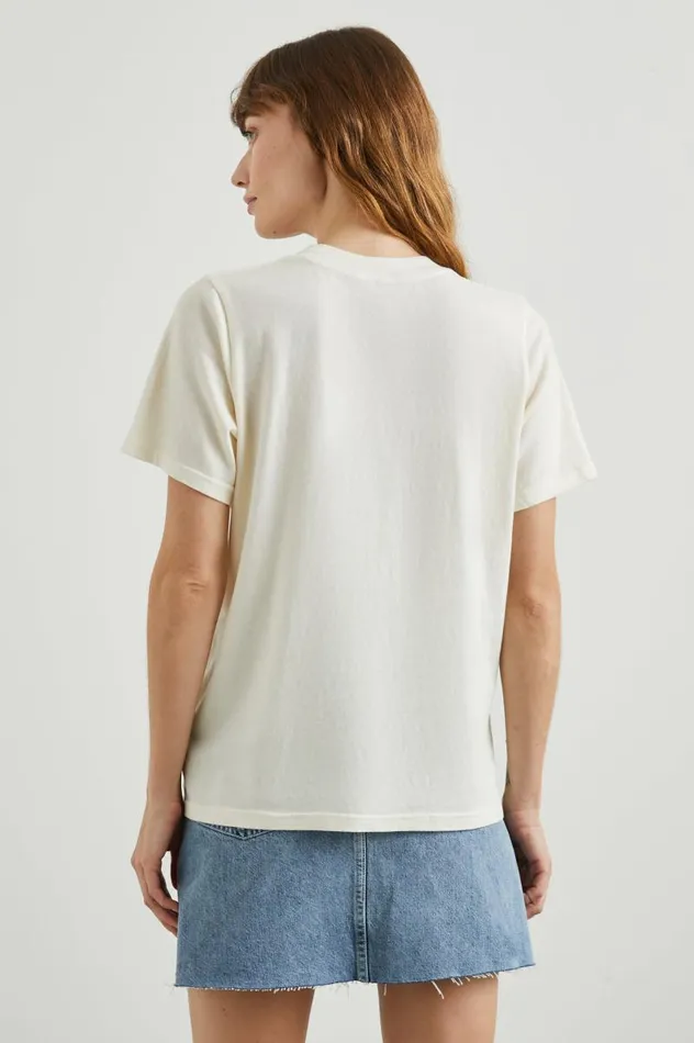 Rails Tees and Tanks Women BOYFRIEND TSHIRT Rails Los Angeles Ecru