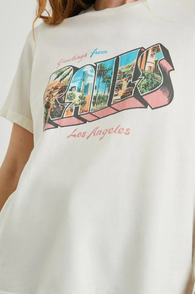 Rails Tees and Tanks Women BOYFRIEND TSHIRT Rails Los Angeles Ecru